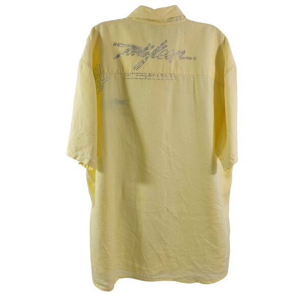 Miskeen Originals Men’s Jeweled & Embroidered Linen Short Sleeve Shirt - Size 2X - Picture 16 of 16